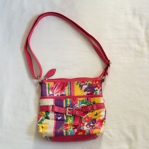 Croft & Barrow PINK Floral Crossbody Purse